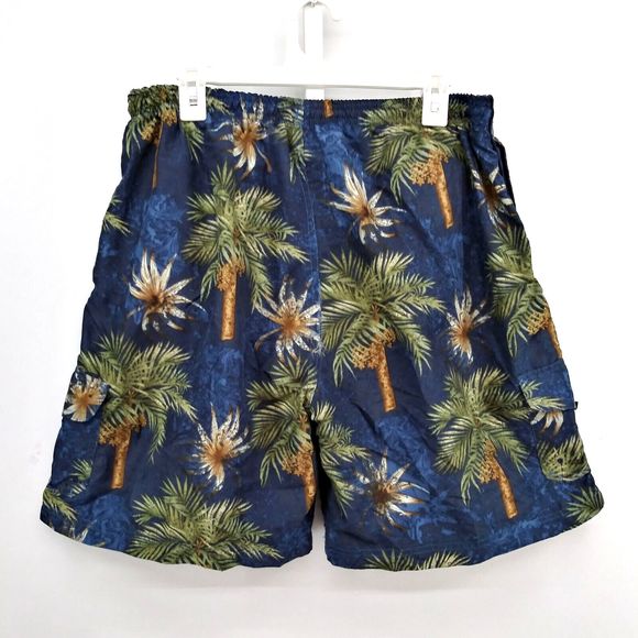 Bungalow Joe Mens Swim Shorts Size XL Tropical Mesh Lined Pockets - Picture 2 of 7